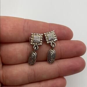 Napier swirl silver stud earrings